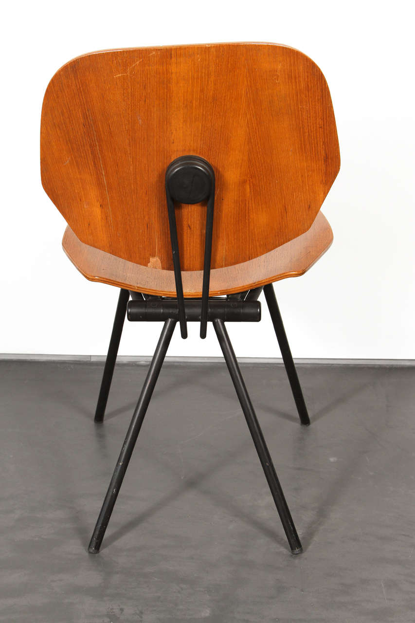 Set of Four Osvaldo Borsani Chairs For Sale 1